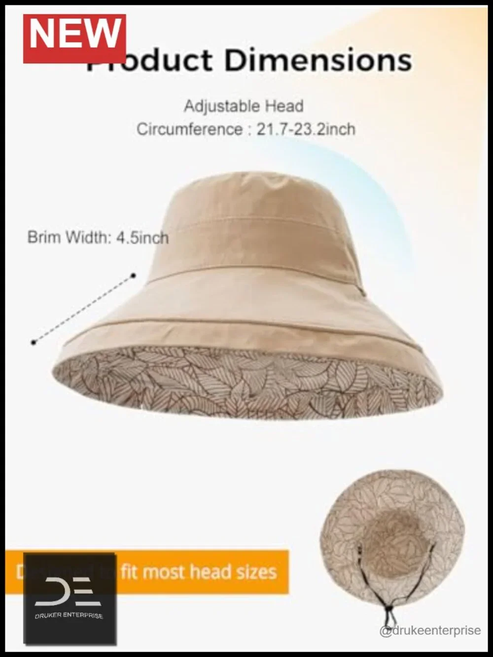 Reversible Bucket Hat Wide Brim UPF 80+ Sun Protection Foldable Outdoor Cap